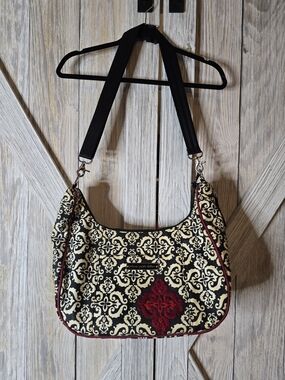 Petunia Pickle Bottom Designer Diaper Bag Black Cream Red Statement Print